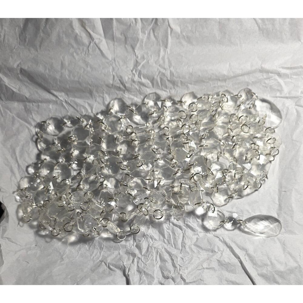 Martha Stewart 12 Feet Acrylic Clear Crystal Garland NIB‎